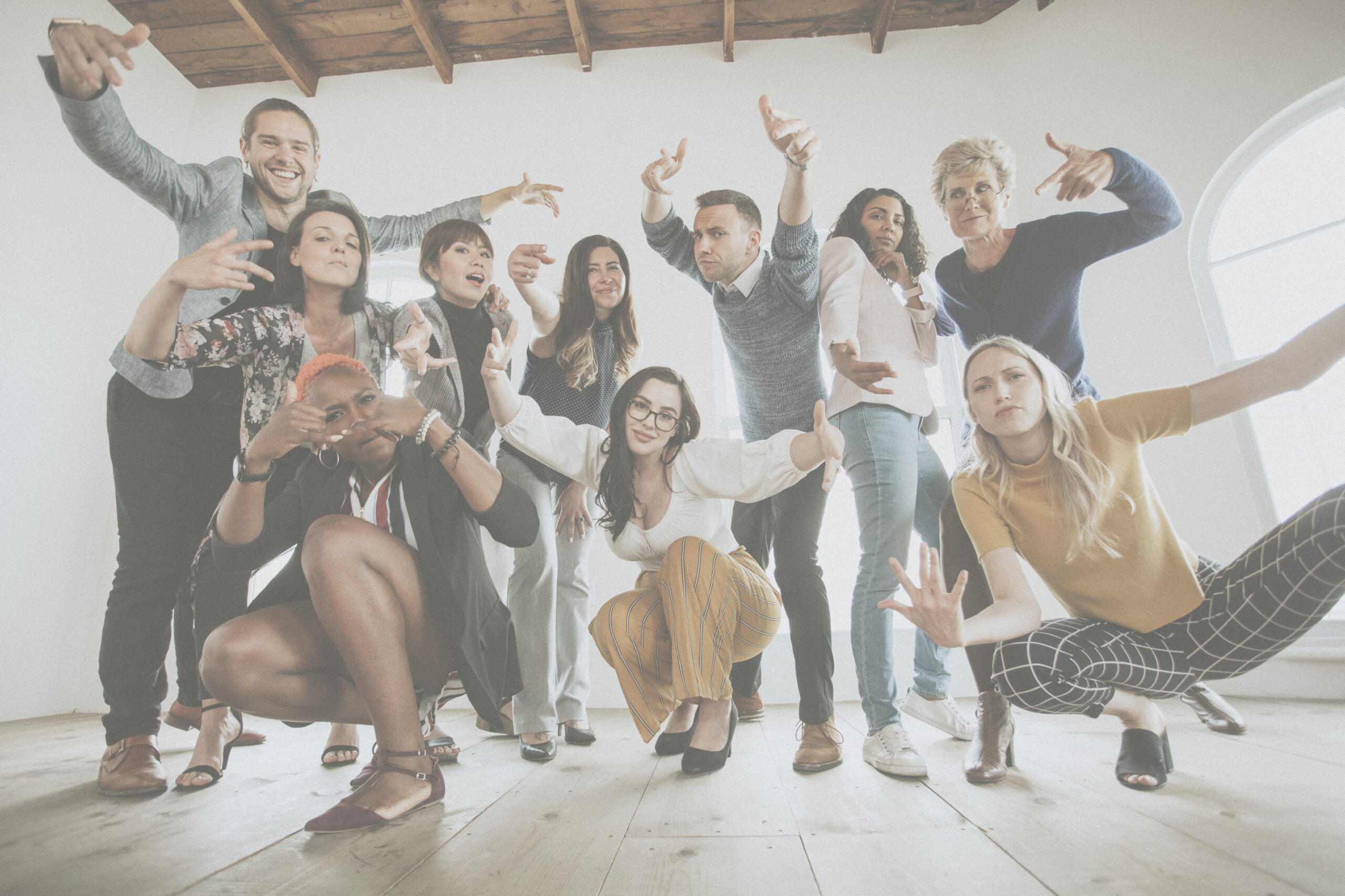 Diverse business people in a team